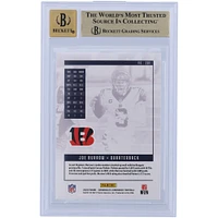 Carte de recrue Panini Luminance #201 Beckett 2020 autographiée par Joe Burrow Cincinnati Bengals, carte authentifiée 9,5/10