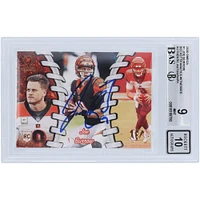 Carte de recrue 9/10 authentifiée 2020 Panini Omega #0-1 Beckett autographiée par Joe Burrow Cincinnati Bengals - Sous-grades 9.5,8.5,9,9.5
