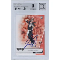 Carte de recrue 9/10 authentifiée 2020 Panini Playoff #201 Beckett Fanatics Witnessed 9.5,9,8.5,9 Subgrades de Joe Burrow Cincinnati Bengals