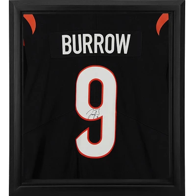 Maillot Nike Vapor Limited noir encadré autographié par Joe Burrow des Bengals de Cincinnati Shadowbox