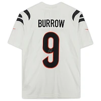Maillot Nike Vapor Limited blanc dédicacé par Joe Burrow des Bengals de Cincinnati