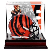 Casque Riddell Speed ​​Mini autographié par Joe Burrow des Cincinnati Bengals avec étui de luxe pour mini casque