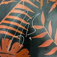 Impression giclée sur toile étirée autographiée de 30" x 40" de Joe Burrow Cincinnati Bengals - Art par Cortney Wall - #1 de l'édition limitée 1 - Blanc et jungle