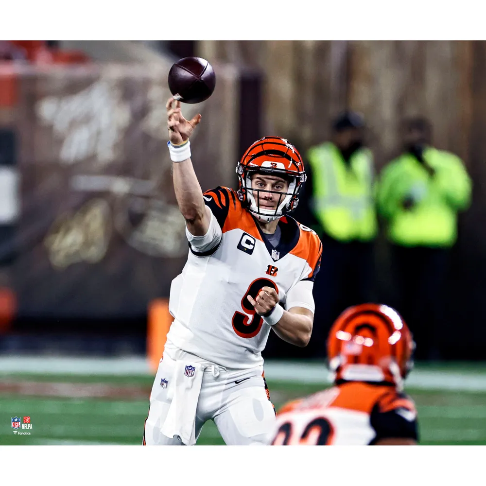 Joe Burrow Cincinnati Bengals Unsigned Throwing The Ball in White Alternate Jersey Photograph