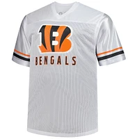 Men's Fanatics Joe Burrow White Cincinnati Bengals Big & Tall V-Neck Fashion Jersey