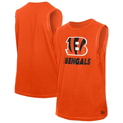 Débardeur orange Cincinnati Bengals Leisure Collection de New Era pour homme