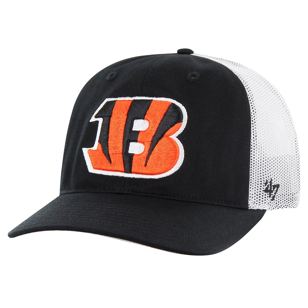 Casquette ajustable non structurée noire/blanche Cincinnati Bengals Team '47 pour homme