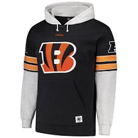 Men's '47 Black Cincinnati Bengals Big & Tall Lacer Pullover Hoodie