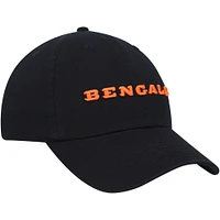 Men's '47 Black Cincinnati Bengals Clean Up Script Adjustable Hat