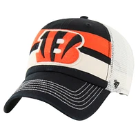 Men's '47 Black Cincinnati Bengals Clubhouse Boon Clean-Up Trucker Adjustable Hat