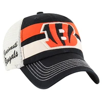 Men's '47 Black Cincinnati Bengals Clubhouse Boon Clean-Up Trucker Adjustable Hat