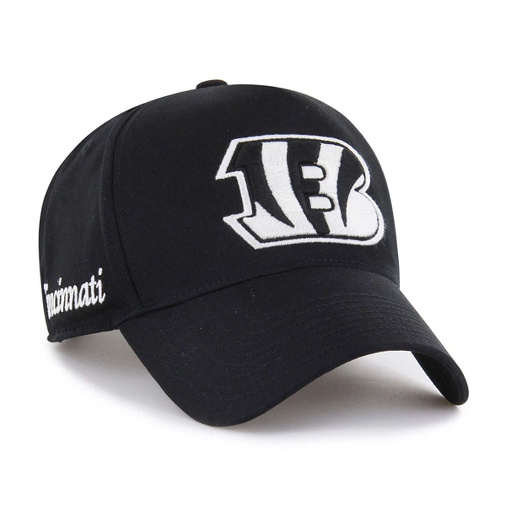Casquette ajustable noire « 47 » pour homme, modèle Foundation Offside des Bengals de Cincinnati