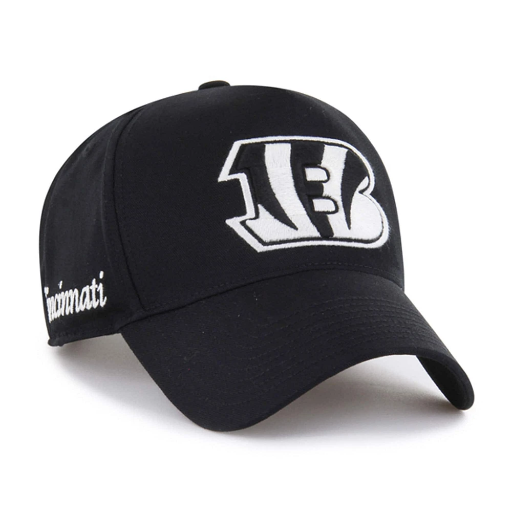 Casquette ajustable noire « 47 » pour homme, modèle Foundation Offside des Bengals de Cincinnati