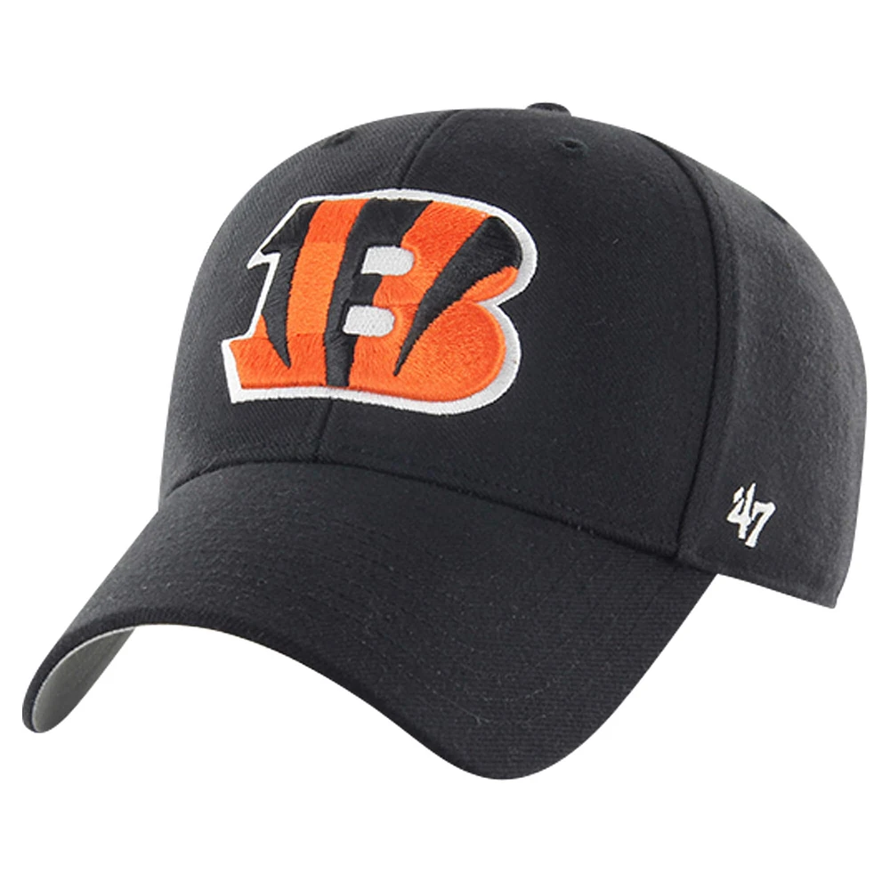 Men's '47 Black Cincinnati Bengals MVP Adjustable Hat