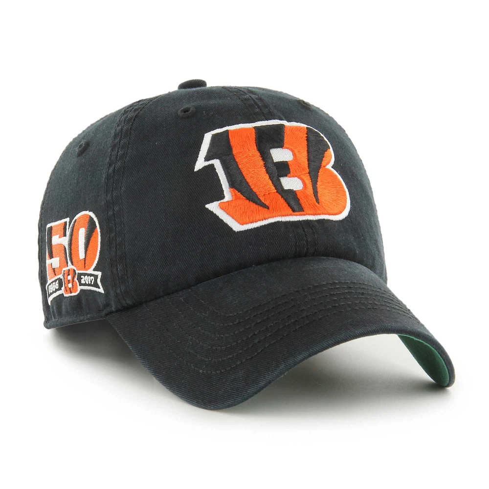 Casquette ajustée '47 noire des Bengals de Cincinnati Sure Shot Franchise pour hommes