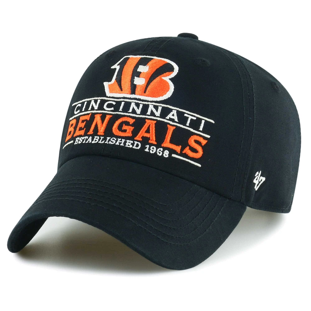 Casquette réglable Vernon Clean Up 47 des Bengals de Cincinnati noires pour hommes