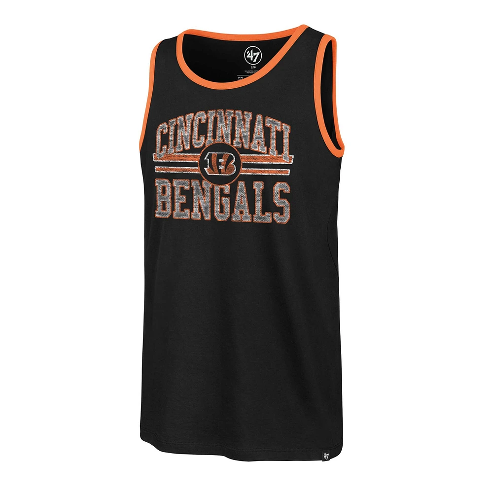 Men's '47  Black Cincinnati Bengals Winger Franklin Tank Top