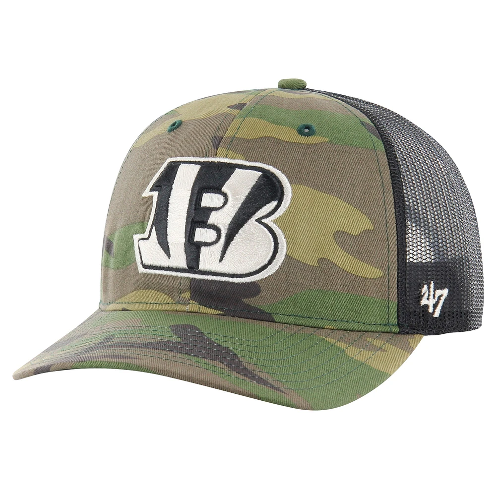 Casquette réglable de camionneur camouflage '47 Cincinnati Bengals pour hommes