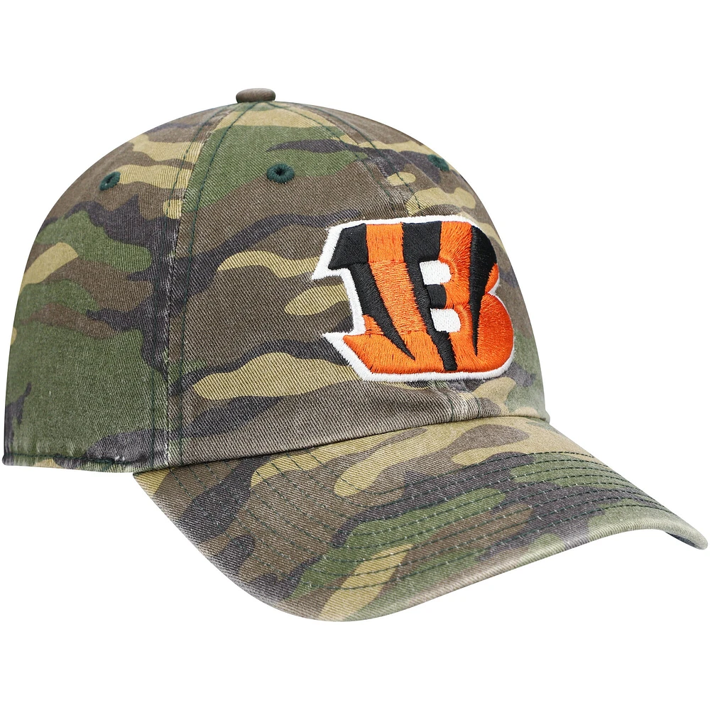 Casquette réglable '47 Camo Cincinnati Bengals Woodland Clean Up pour homme