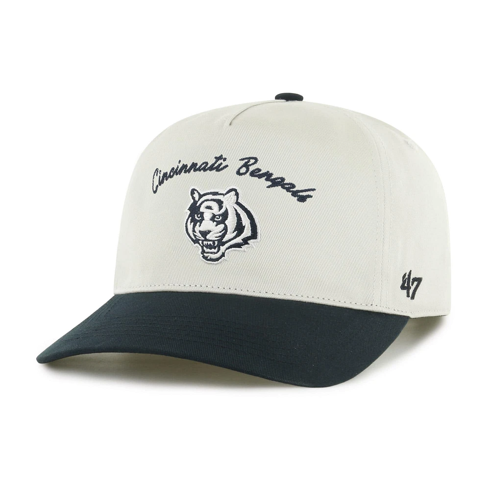 Casquette ajustable Safe Bet Stable Hitch pour homme, couleur crème/noir, des Bengals de Cincinnati, modèle 47