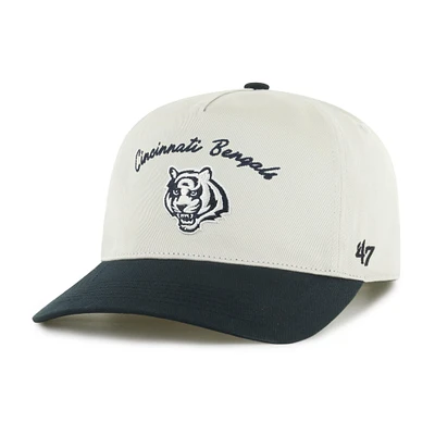 Casquette ajustable Safe Bet Stable Hitch pour homme, couleur crème/noir, des Bengals de Cincinnati, modèle 47