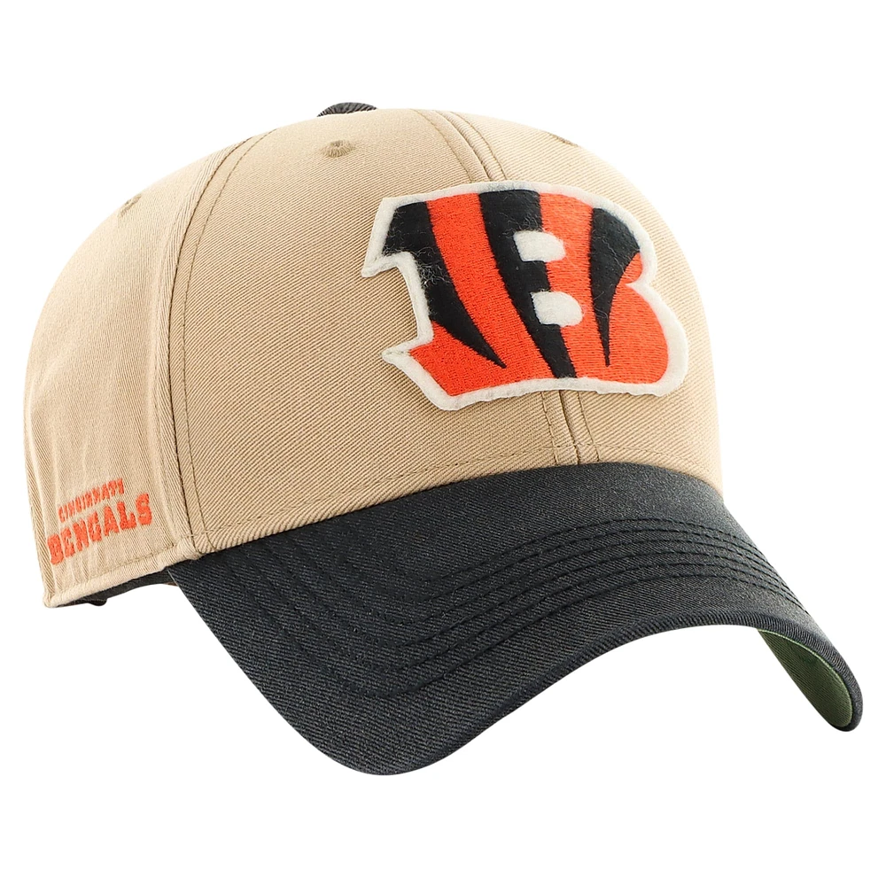 Casquette réglable '47 kaki/noir Cincinnati Bengals Dusted Sedgwick MVP pour hommes