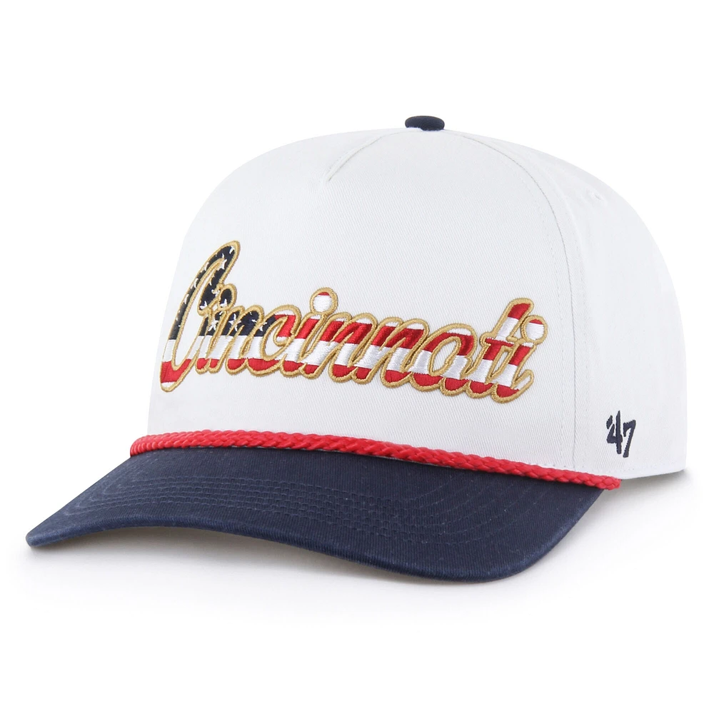 Casquette ajustable patriotique blanche Cincinnati Bengals '47 pour homme