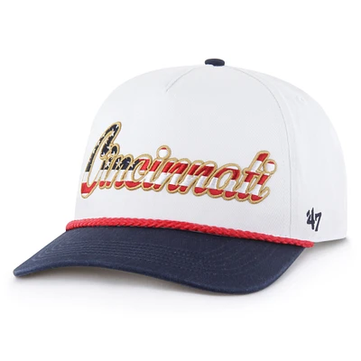 Casquette ajustable patriotique blanche Cincinnati Bengals '47 pour homme