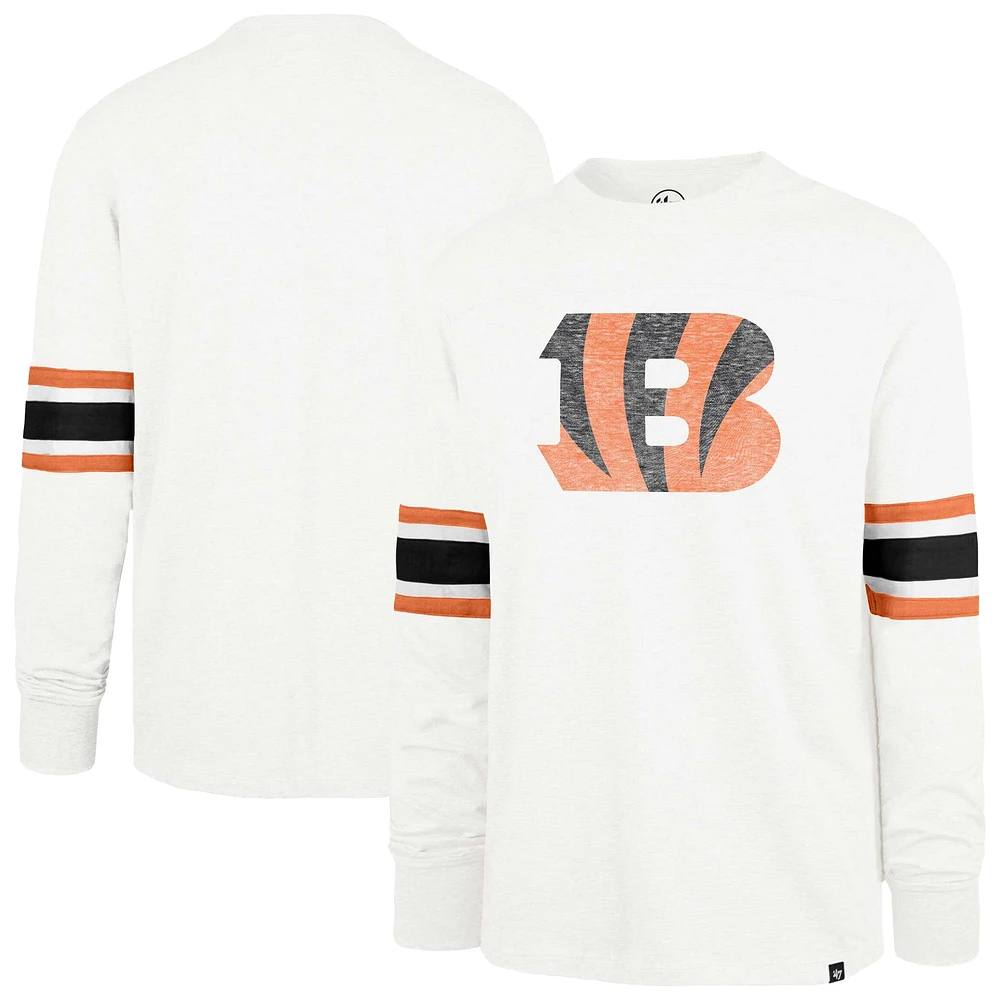 T-shirt à manches longues pour homme '47 Cincinnati Bengals Premier Brex blanc