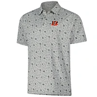 Polo Relentless Antigua Heather Grey pour homme des Bengals de Cincinnati