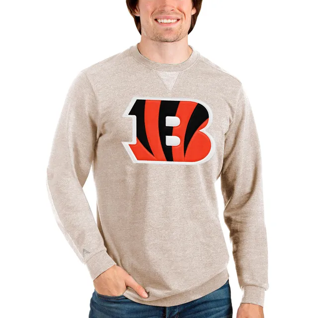 Women's Antigua Black Cincinnati Bengals Victory Chenille Pullover Sweatshirt Size: Large