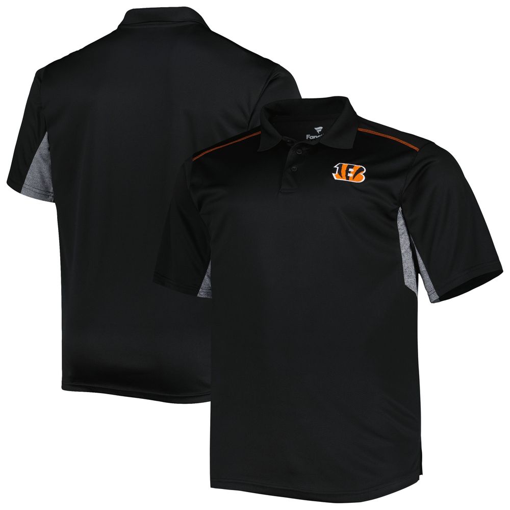 Men's Black Cincinnati Bengals Big & Tall Team Color Polo