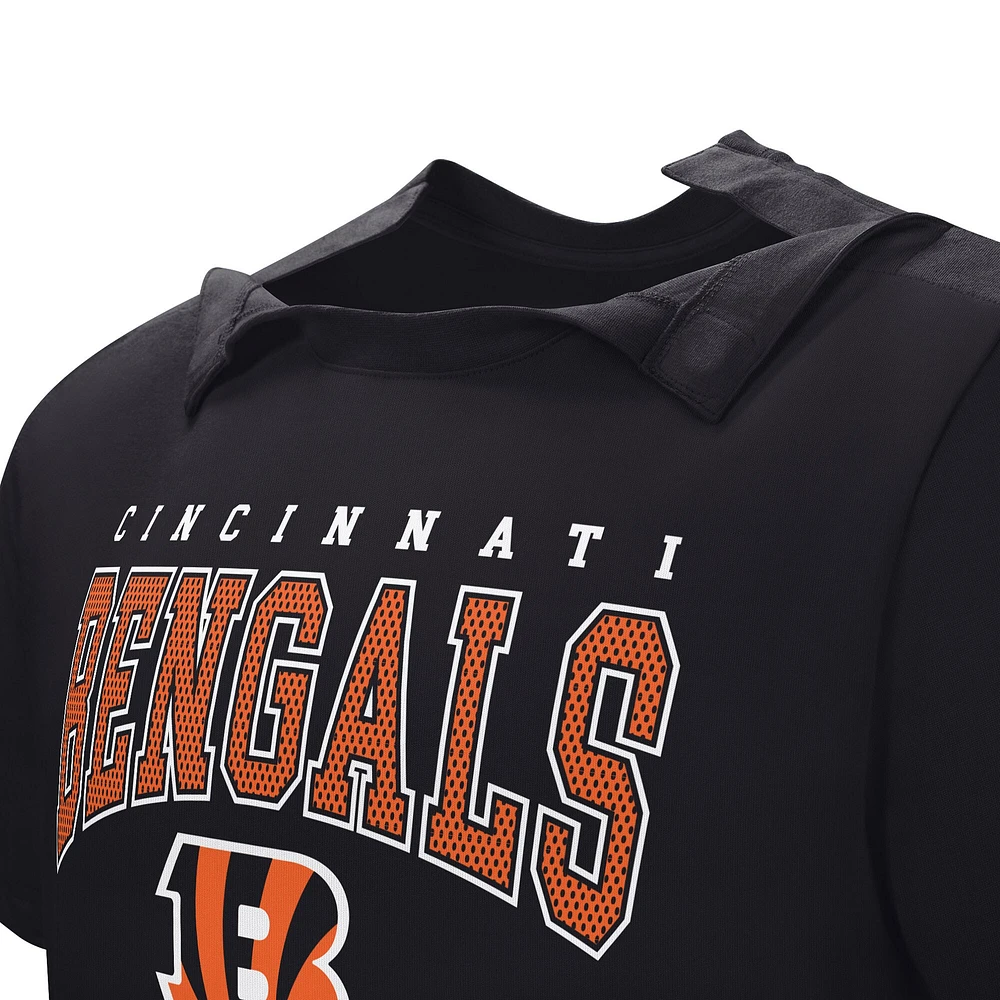 T-shirt adaptatif noir de l'équipe locale des Bengals Cincinnati pour hommes