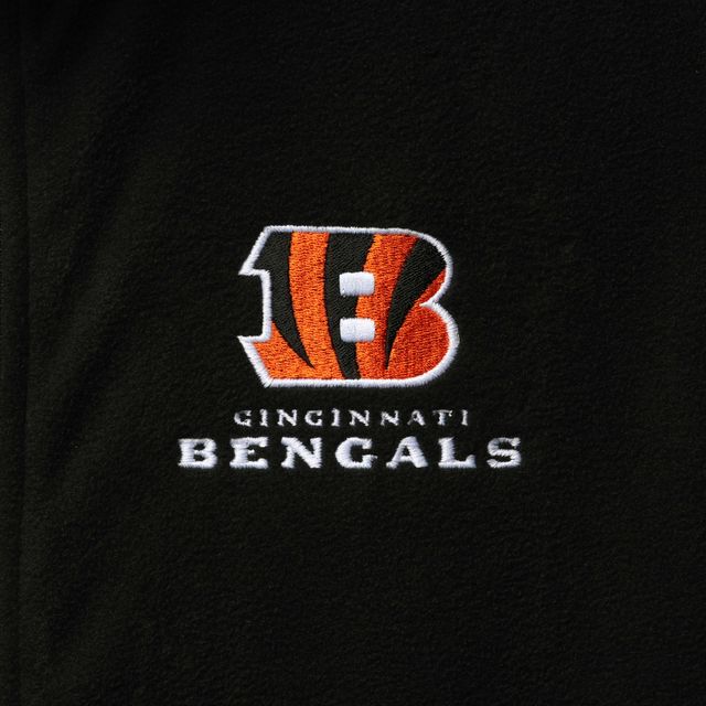 Veste noire entièrement zippée en polaire Houston des Bengals de Cincinnati pour homme