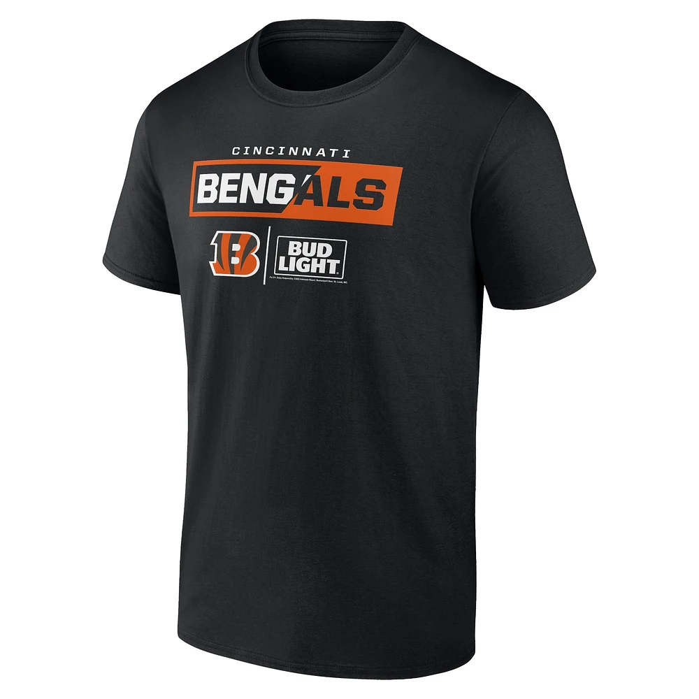 Men's Black Cincinnati Bengals NFL x Bud Light T-Shirt