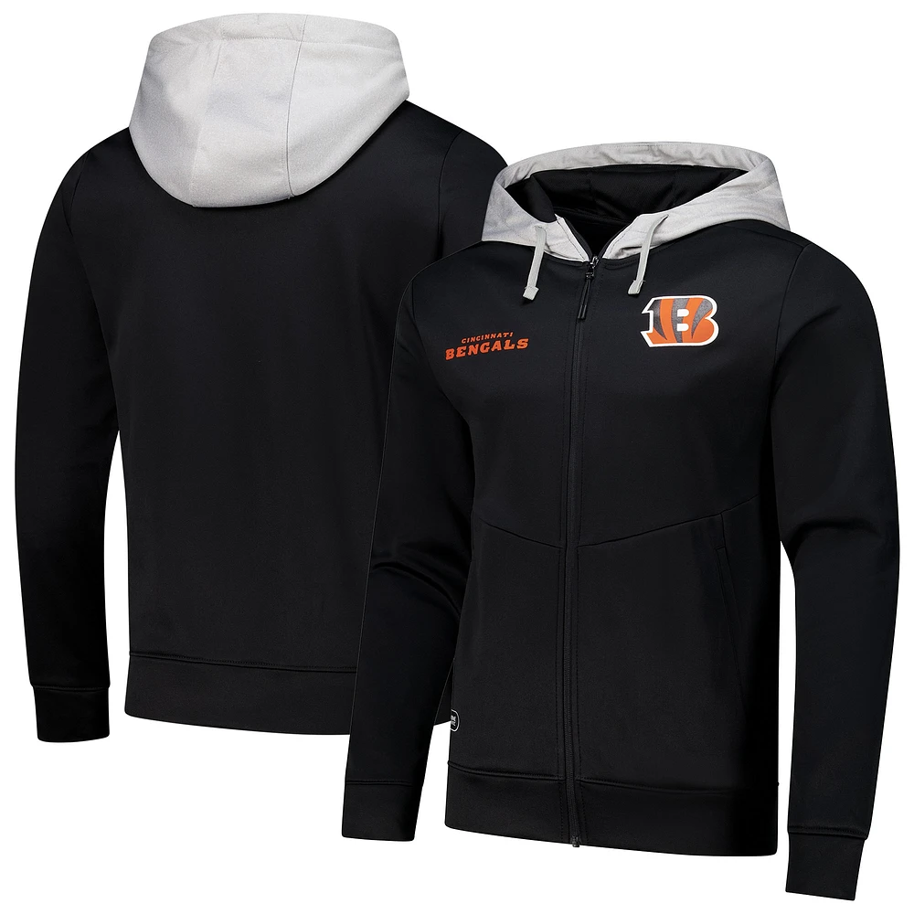 Veste à capuche noire entièrement zippée Replay Fashion Graphic des Cincinnati Bengals pour hommes