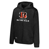 Sweat à capuche en polaire noir Cincinnati Bengals Streak pour homme