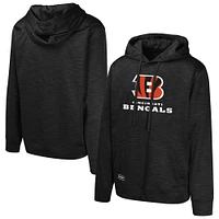 Sweat à capuche en polaire noir Cincinnati Bengals Streak pour homme