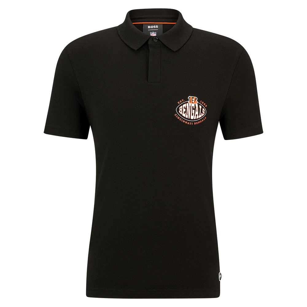 Men's BOSS X NFL  Black Cincinnati Bengals Polo