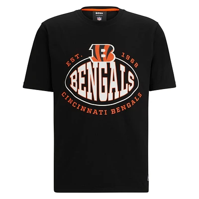 T-shirt noir BOSS X NFL pour hommes, piège des Bengals de Cincinnati