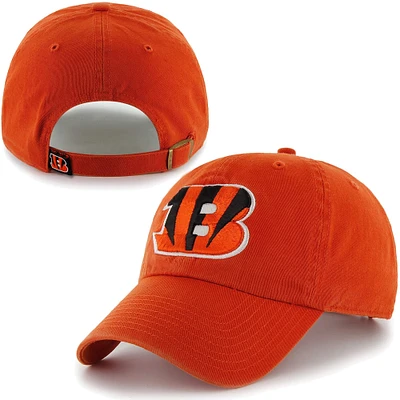 Casquette ajustable Cincinnati Bengals '47 Brand Orange Cleanup pour homme