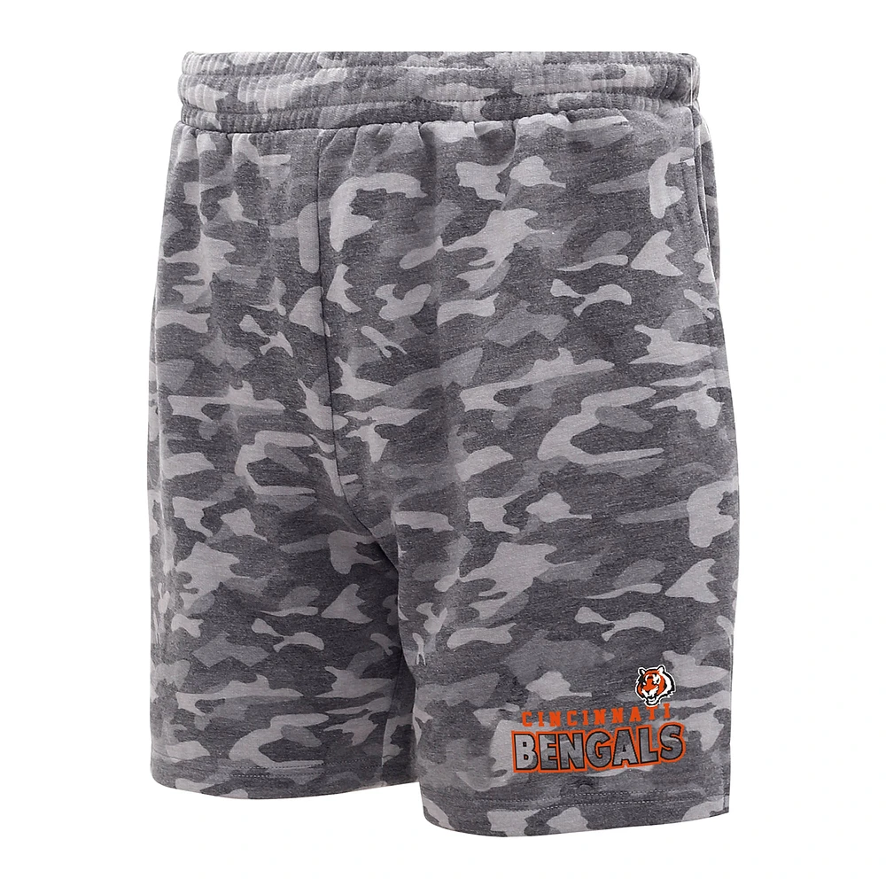 Short camouflage Biscayne Concepts Sport Charcoal Cincinnati Bengals pour hommes