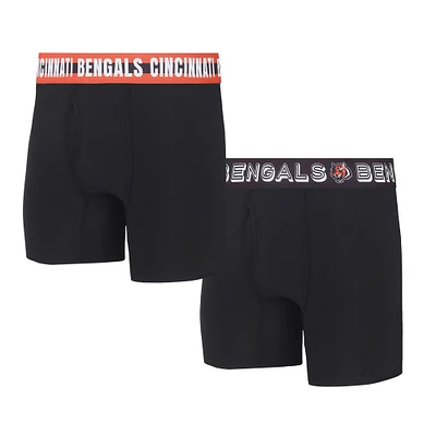 Men's Concepts Sport Cincinnati Bengals Gauge Knit Boxer Brief Two-Pack