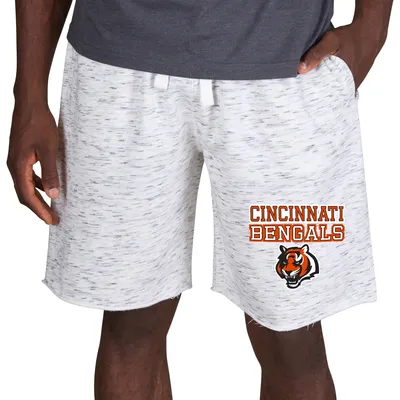 Cincinnati Bengals Concepts Sport Alley Fleece Shorts - White/Charcoal