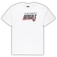 Ensemble t-shirt et short Concepts Sport Cincinnati Bengals Big & Tall pour homme, blanc/anthracite