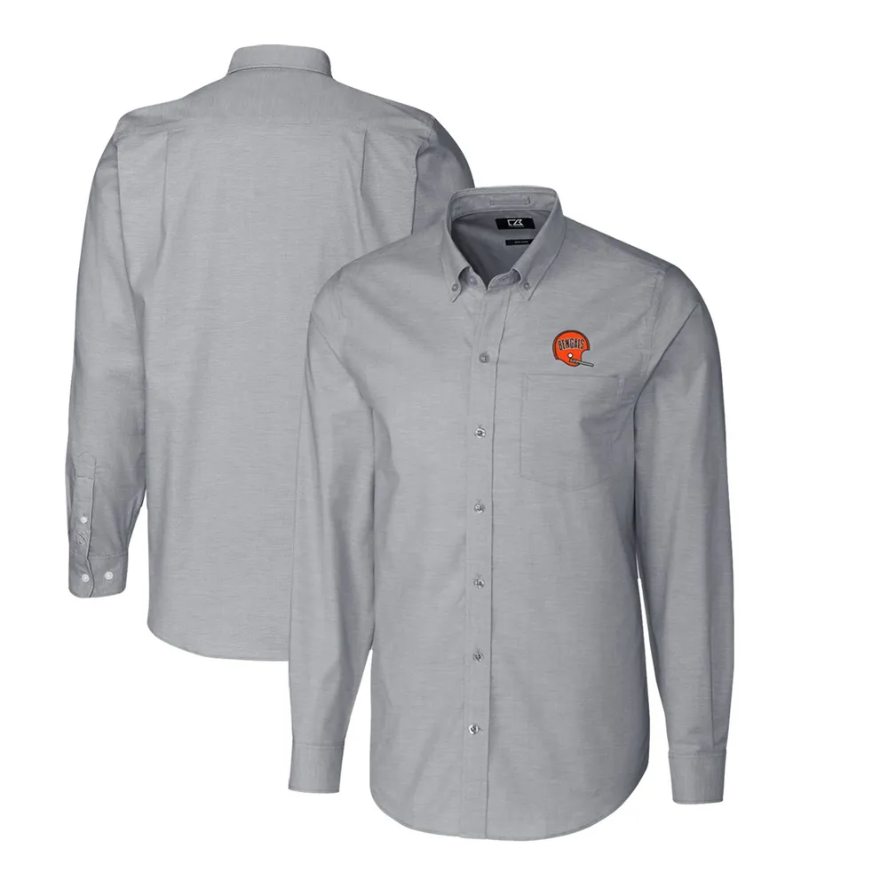 Lids Cincinnati Bengals Cutter & Buck Throwback Logo Long Sleeve Stretch  Oxford Button-Down Shirt - Charcoal
