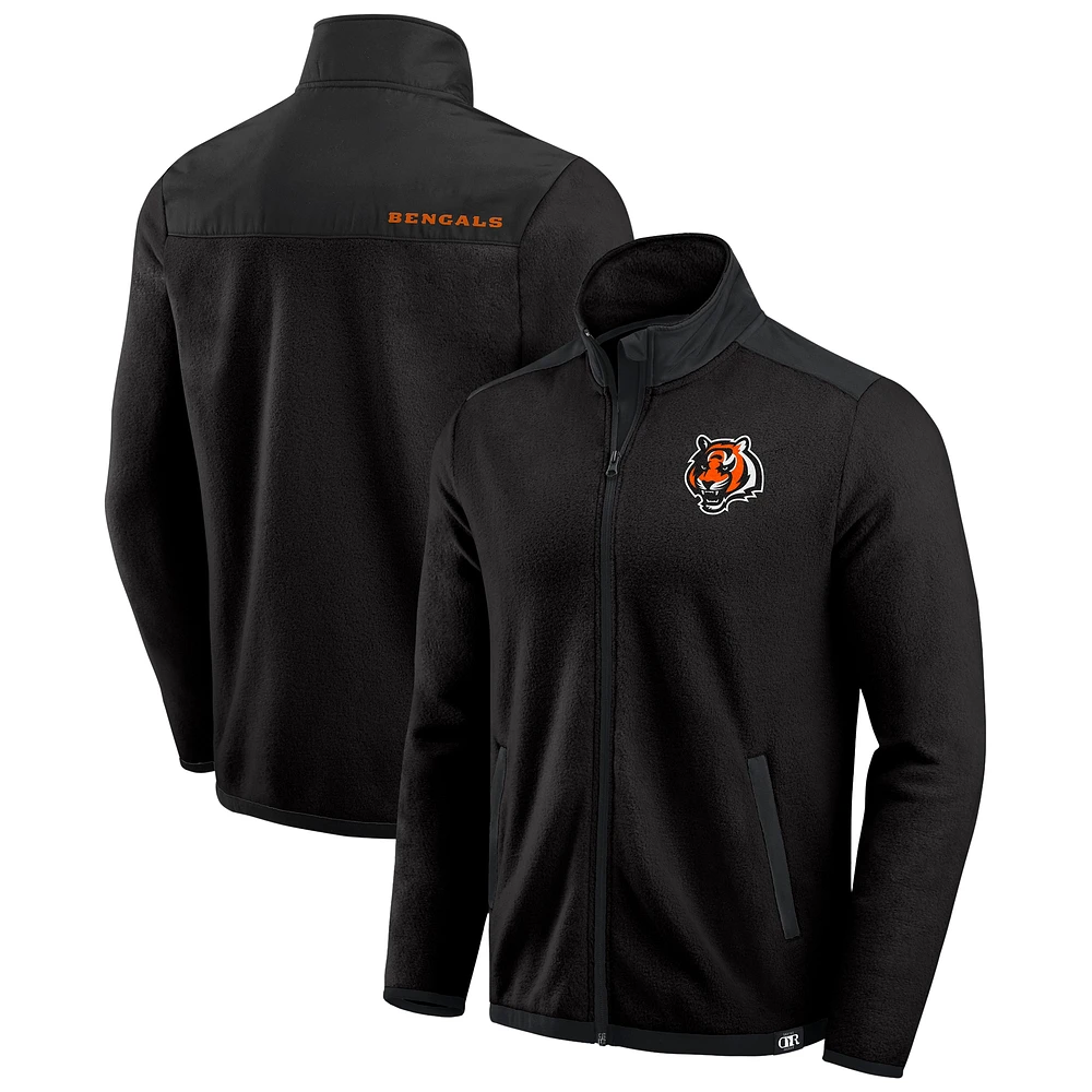 Veste polaire à fermeture éclair intégrale noire pour homme de la collection Darius Rucker Fanatics Cincinnati Bengals