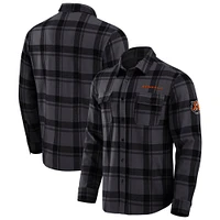 Men's Darius Rucker Collection by Fanatics Black Cincinnati Bengals Plaid Button-Up Shirt
