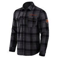 Men's Darius Rucker Collection by Fanatics Black Cincinnati Bengals Plaid Button-Up Shirt
