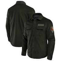 Veste-chemise en velours côtelé vert foncé pour homme de la collection Darius Rucker Fanatics des Bengals Cincinnati